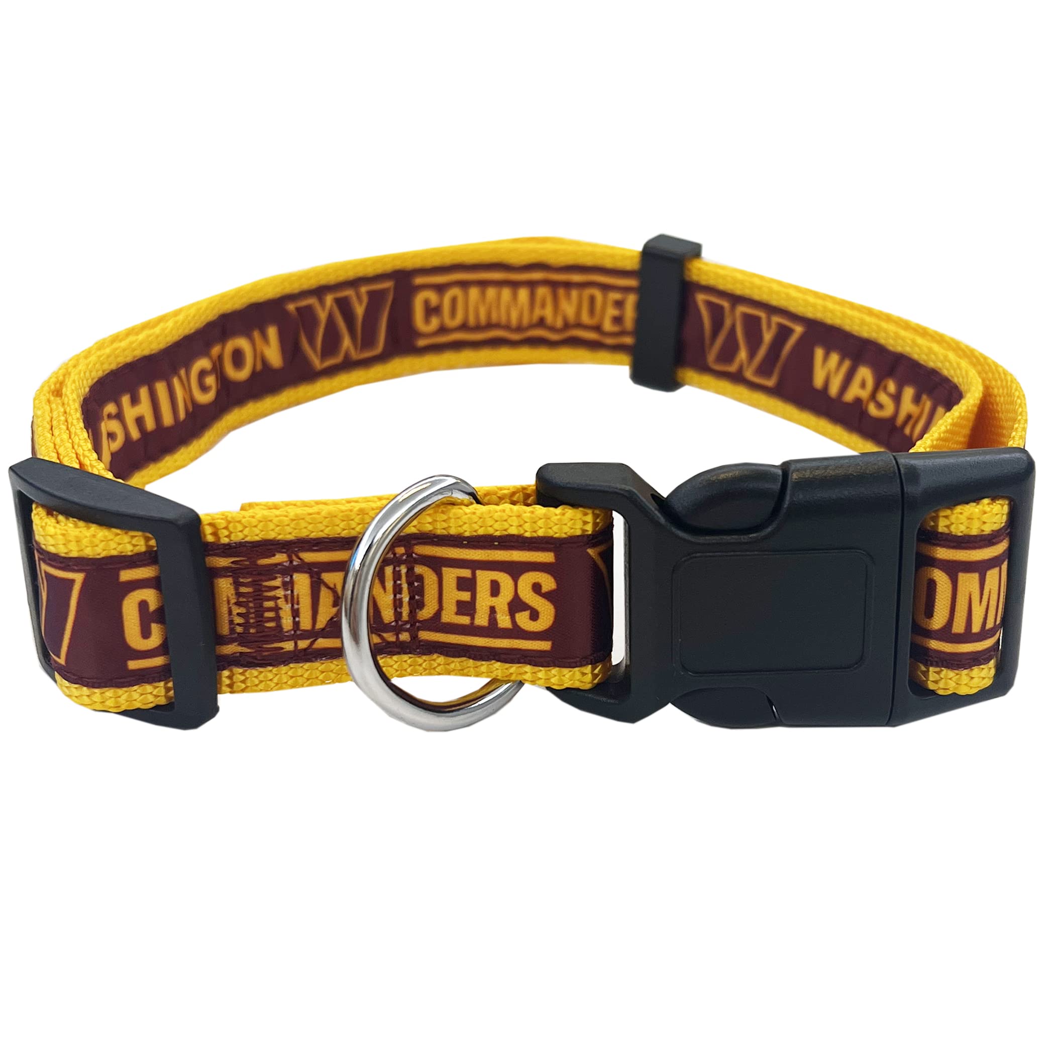 Pets First collier Washington Commanders face avant montrant couleurs et style pour fierté d’équipe