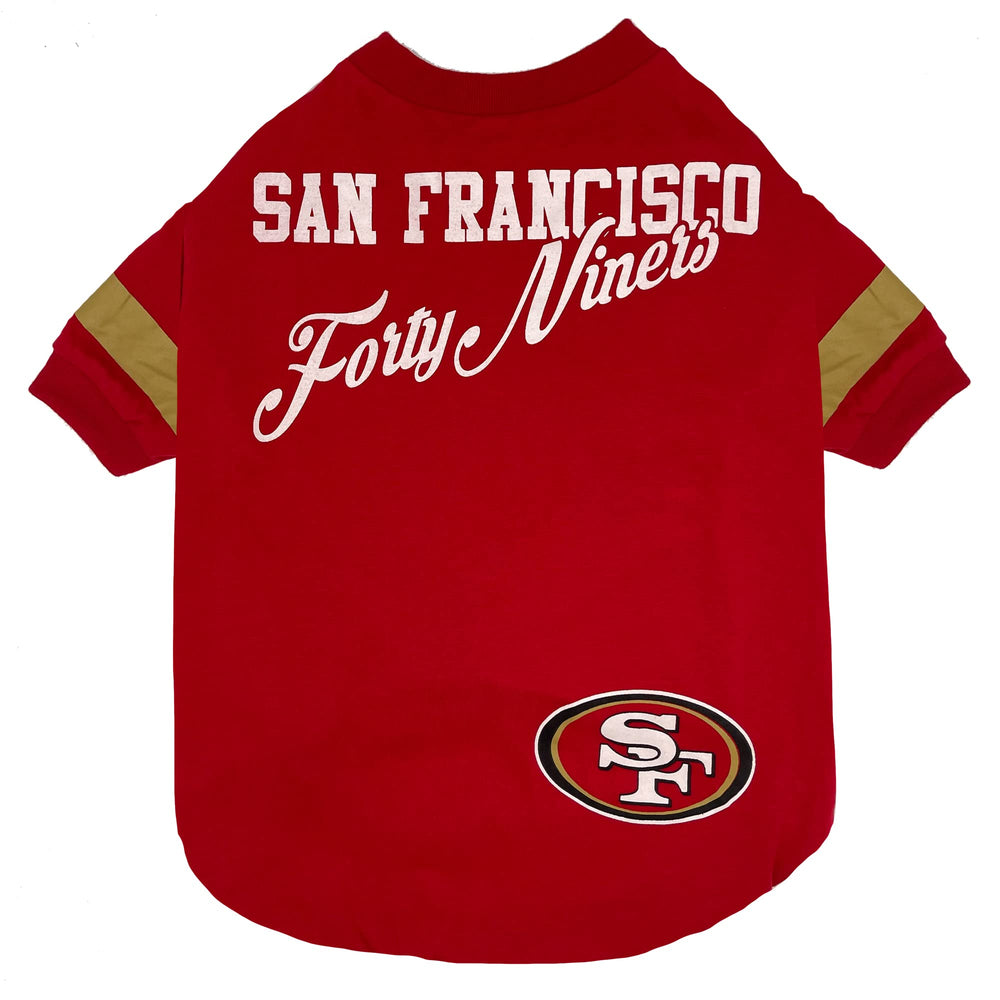 Pets First t-shirt San Francisco 49ers face avant avec logo, montre l'identité d'équipe et style
