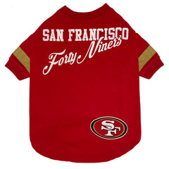 Pets First t-shirt San Francisco 49ers face avant avec logo, montre l'identité d'équipe et style