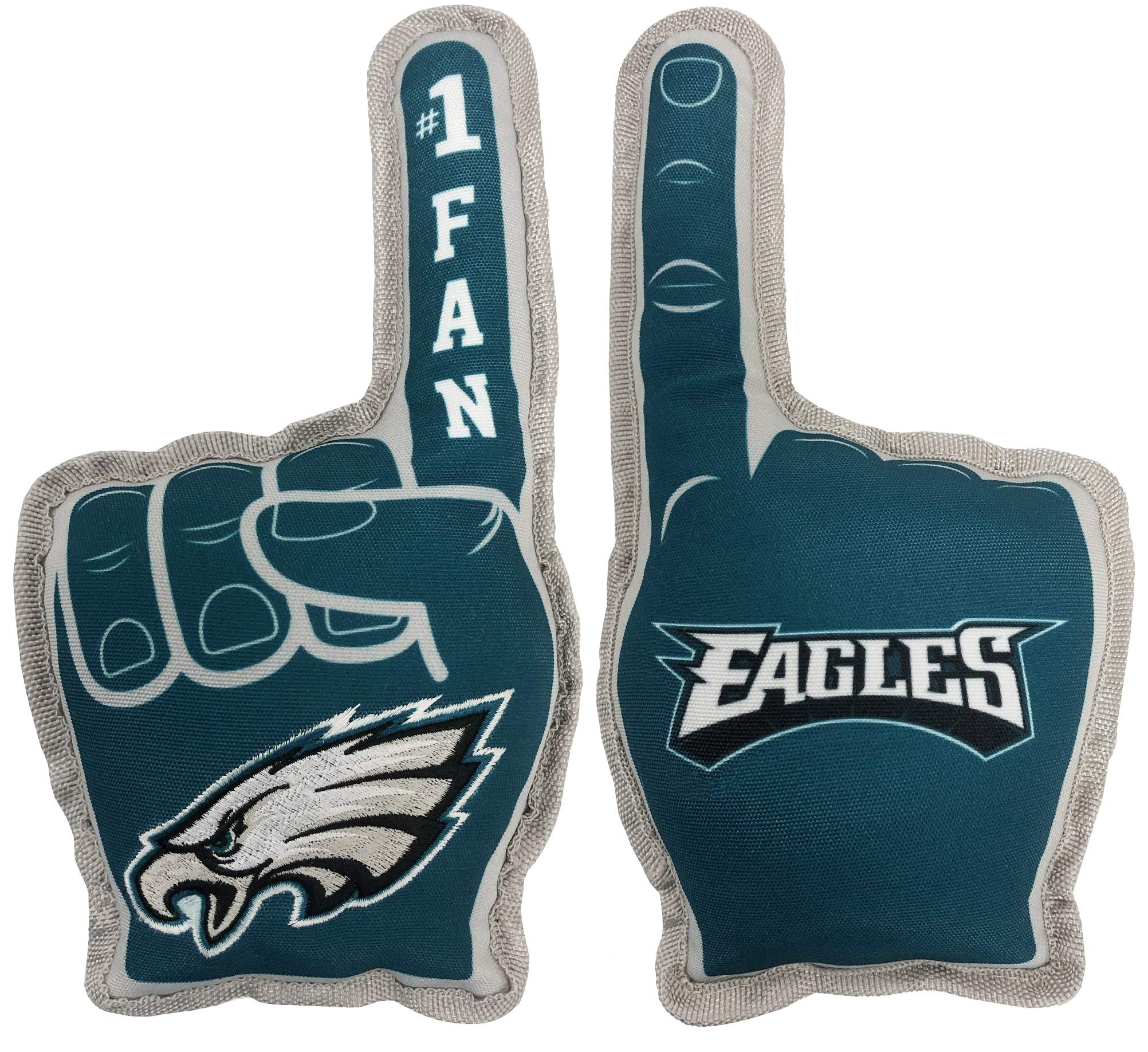 Pets First jouet Philadelphia Eagles face avant montrant les couleurs et le logo, motive le jeu