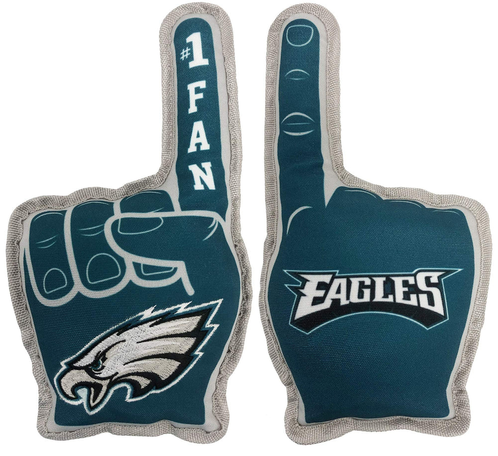 Pets First jouet Philadelphia Eagles face avant montrant les couleurs et le logo, motive le jeu