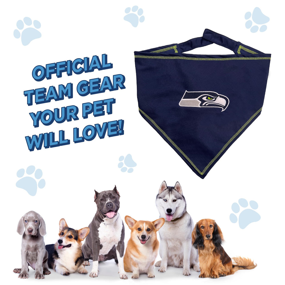 Ensemble Pets First Seattle Seahawks avec collier et t-shirt assortis pour photos