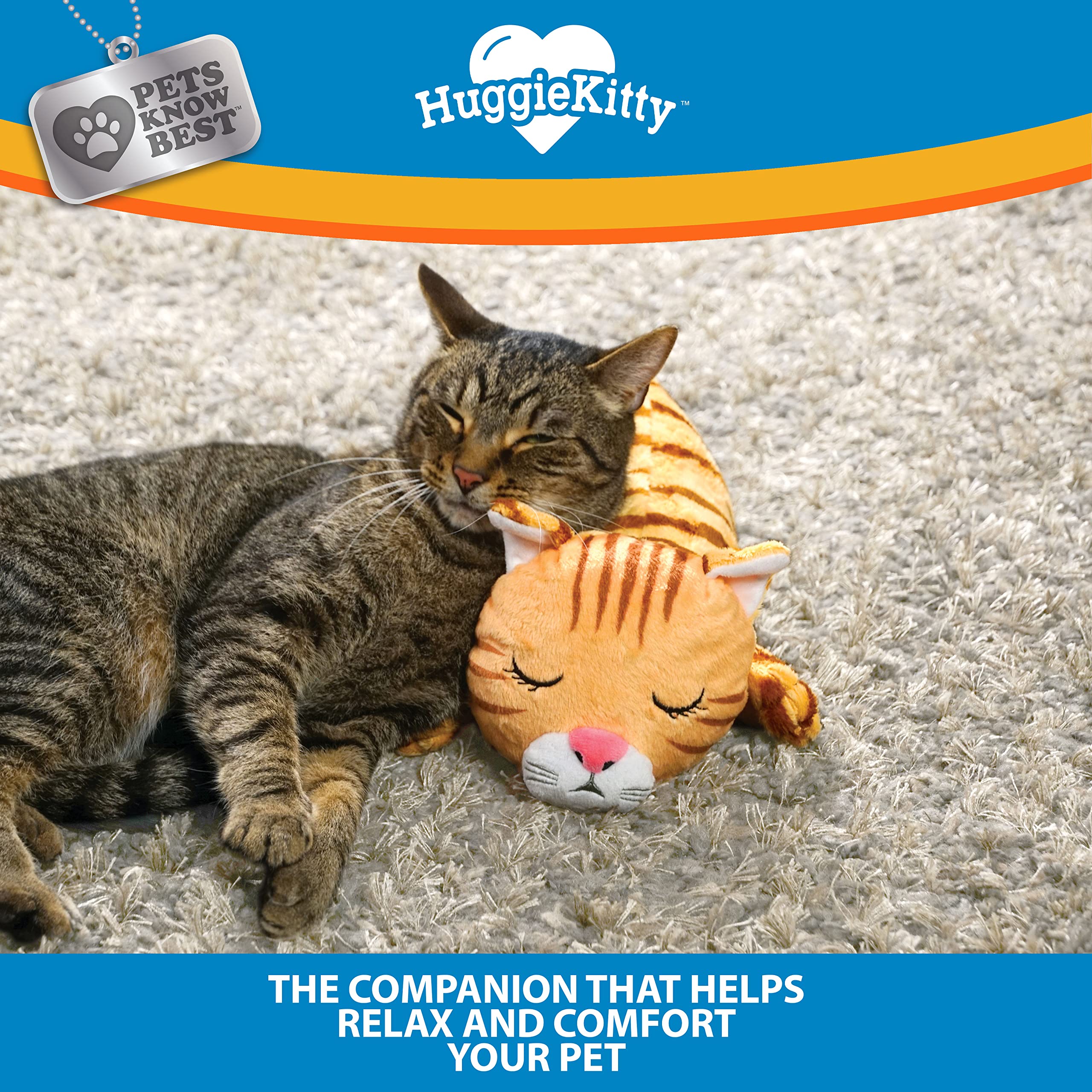 Pets Know Best HuggieKitty placé dans un transporteur réduit stress lors voyage