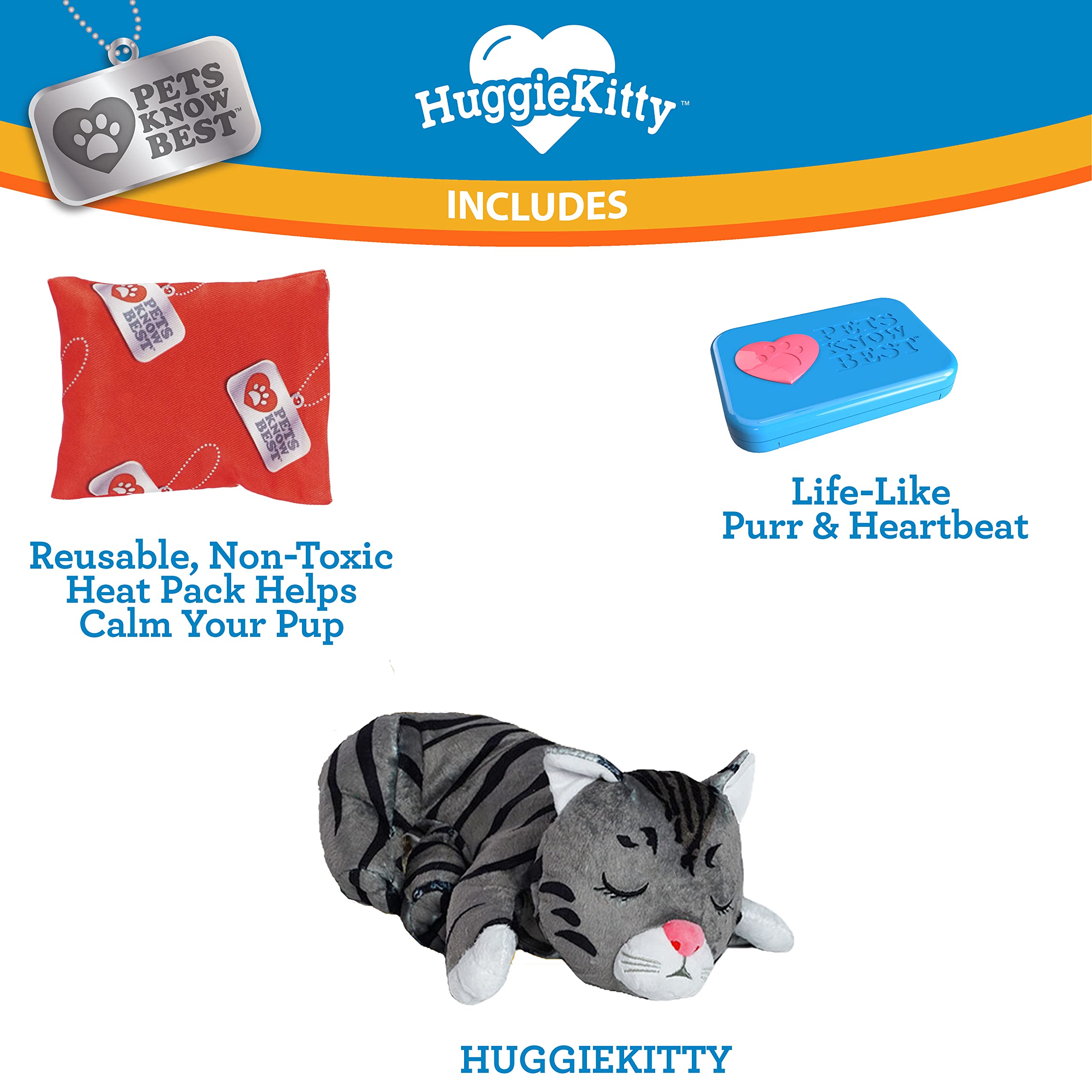Pets Know Best HuggieKitty comparaison taille avec un chat pour ajustement
