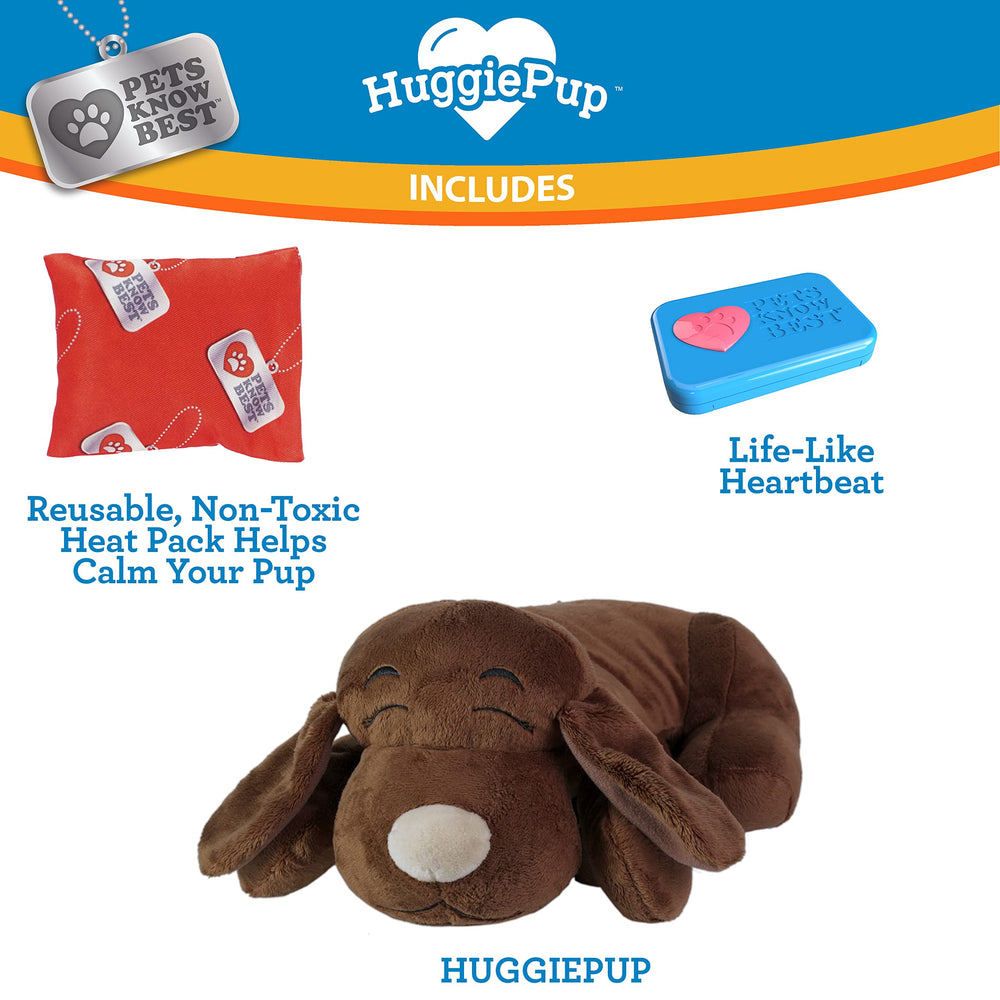 Pets Know Best HuggiePup pack chauffant réutilisable offrant chaleur apaisante