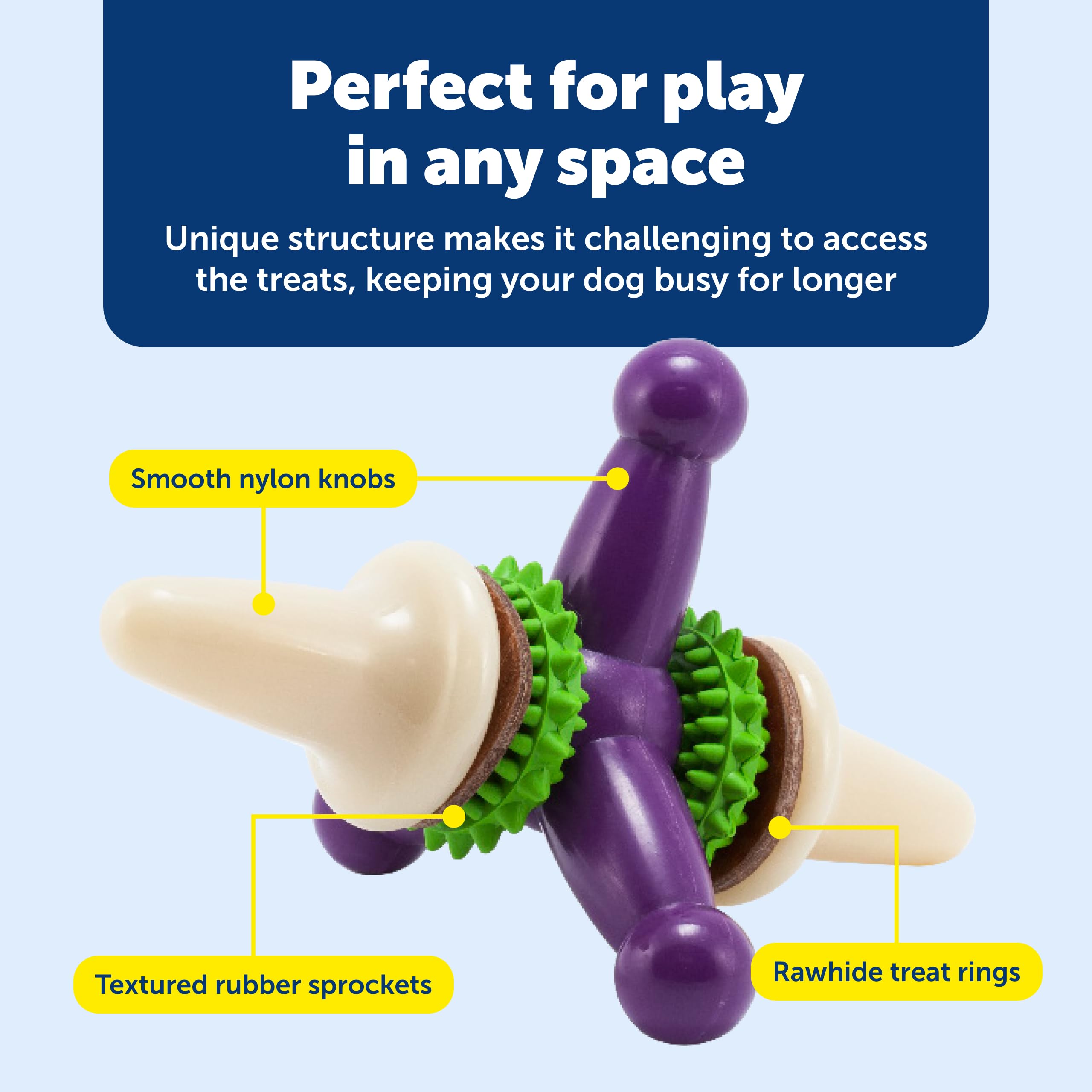 Chien utilisant le PetSafe Busy Buddy Jack pour s’occuper et rester actif
