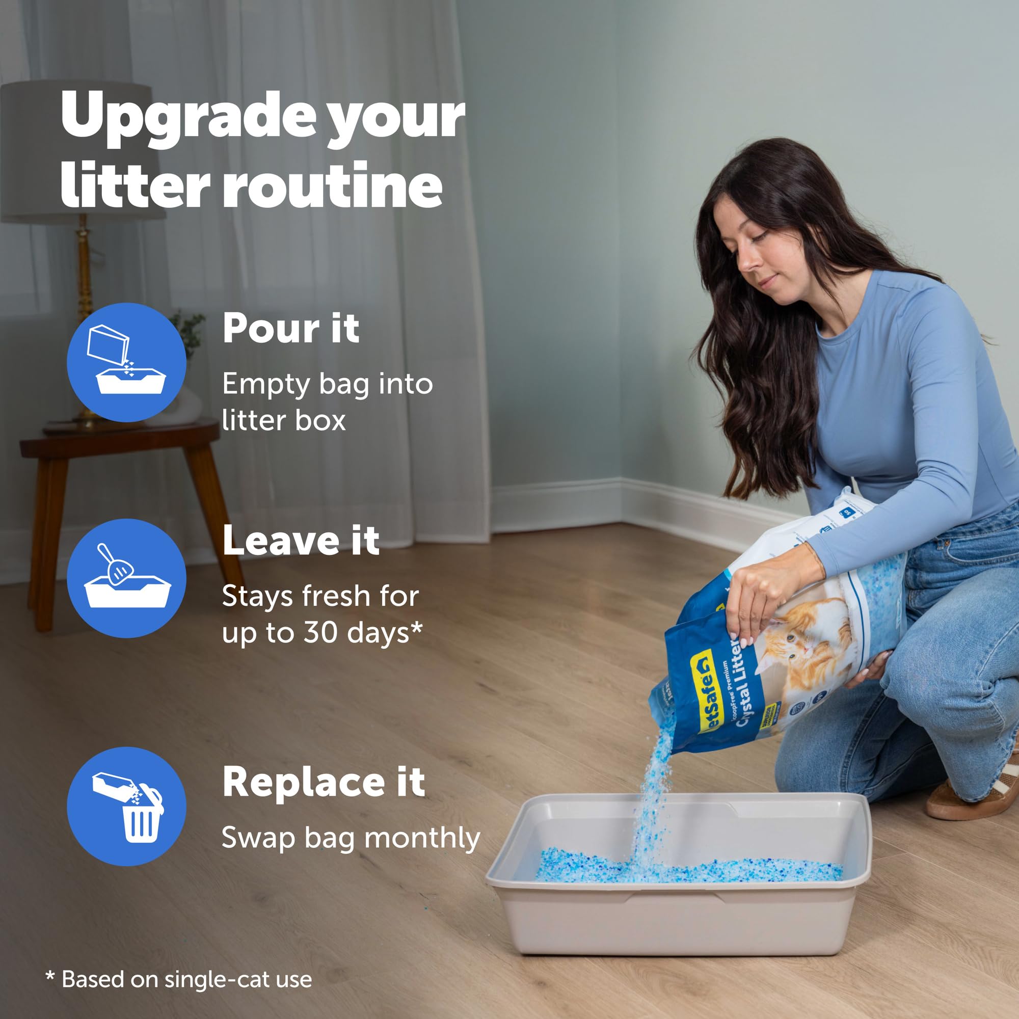 PetSafe chat utilisant la litière pour confort et propreté domestique