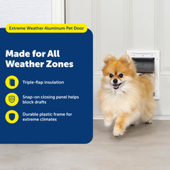 PetSafe détail du battant central isolé pour meilleure protection thermique