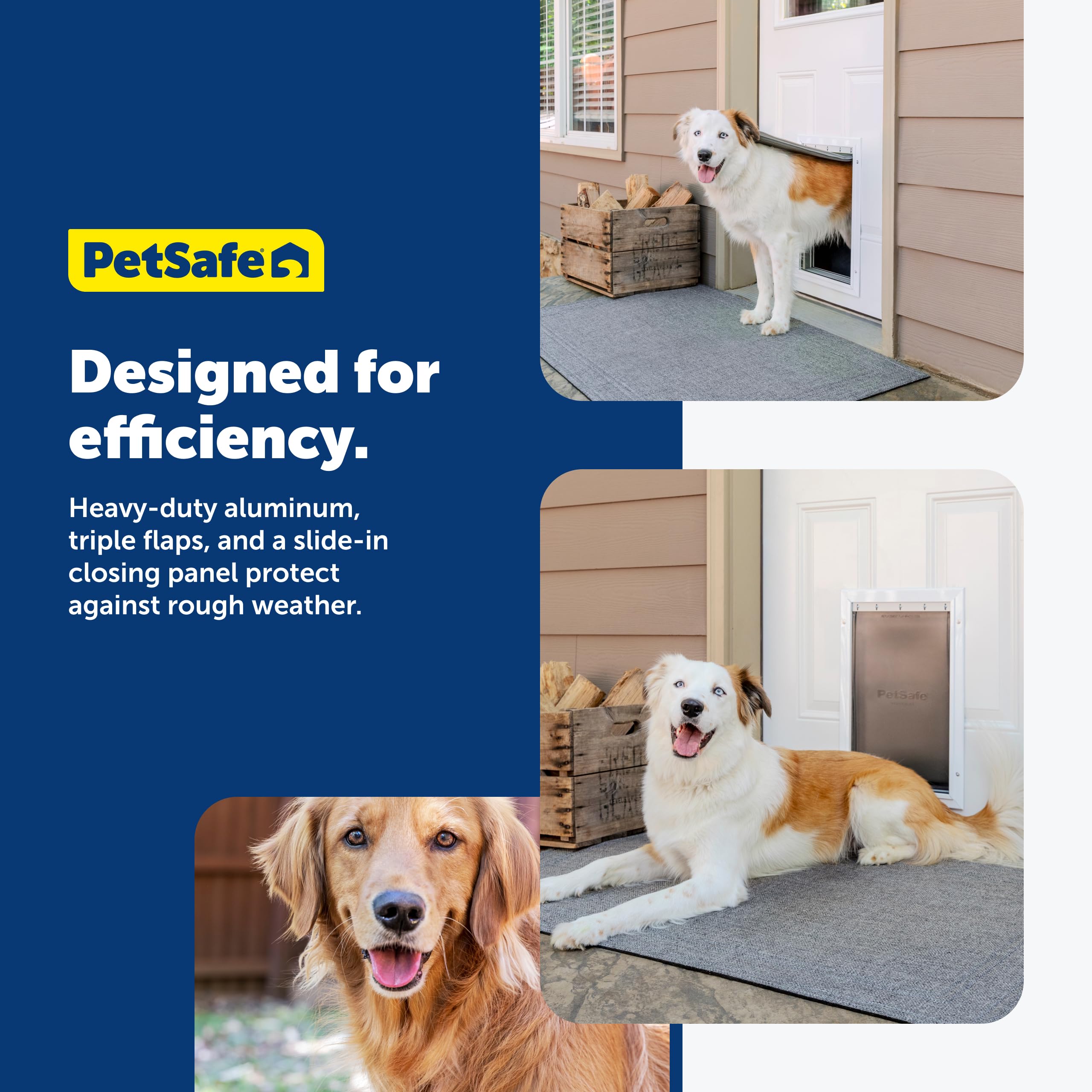 PetSafe comparaison taille pour visualiser l'ouverture adaptée au chien