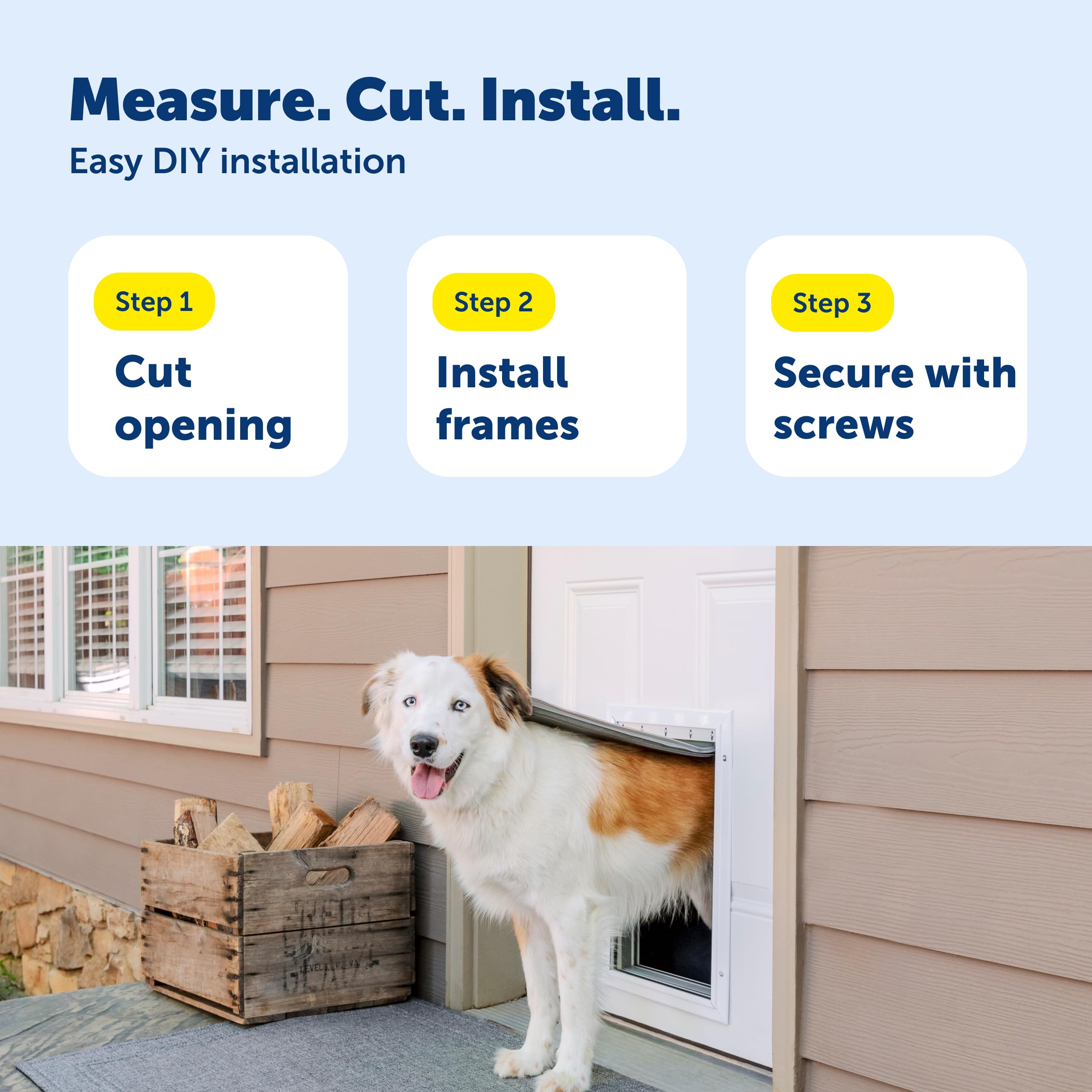 PetSafe chatière installée sur porte PVC, montage Diy et compatibilité