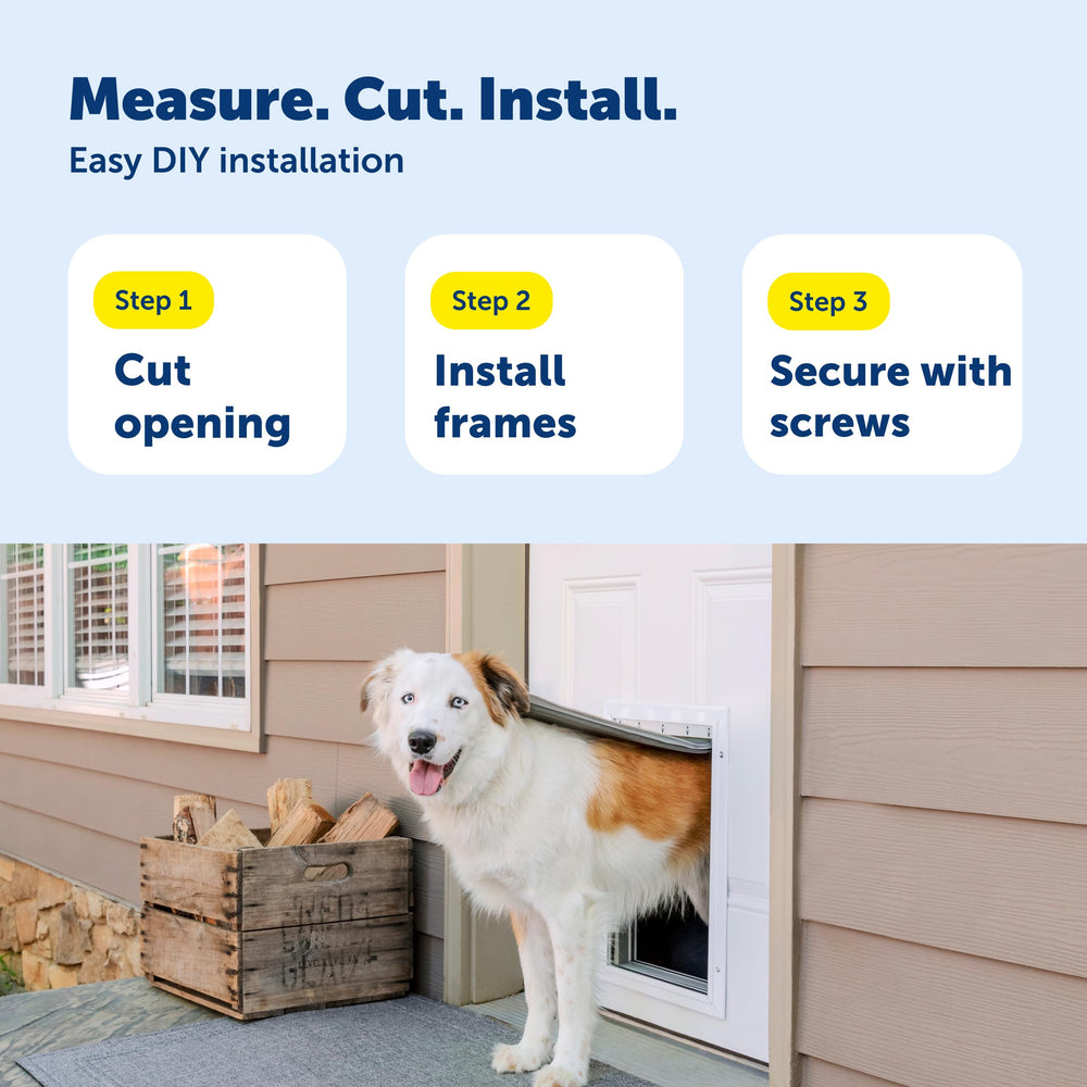 PetSafe chatière installée sur porte PVC, montage Diy et compatibilité