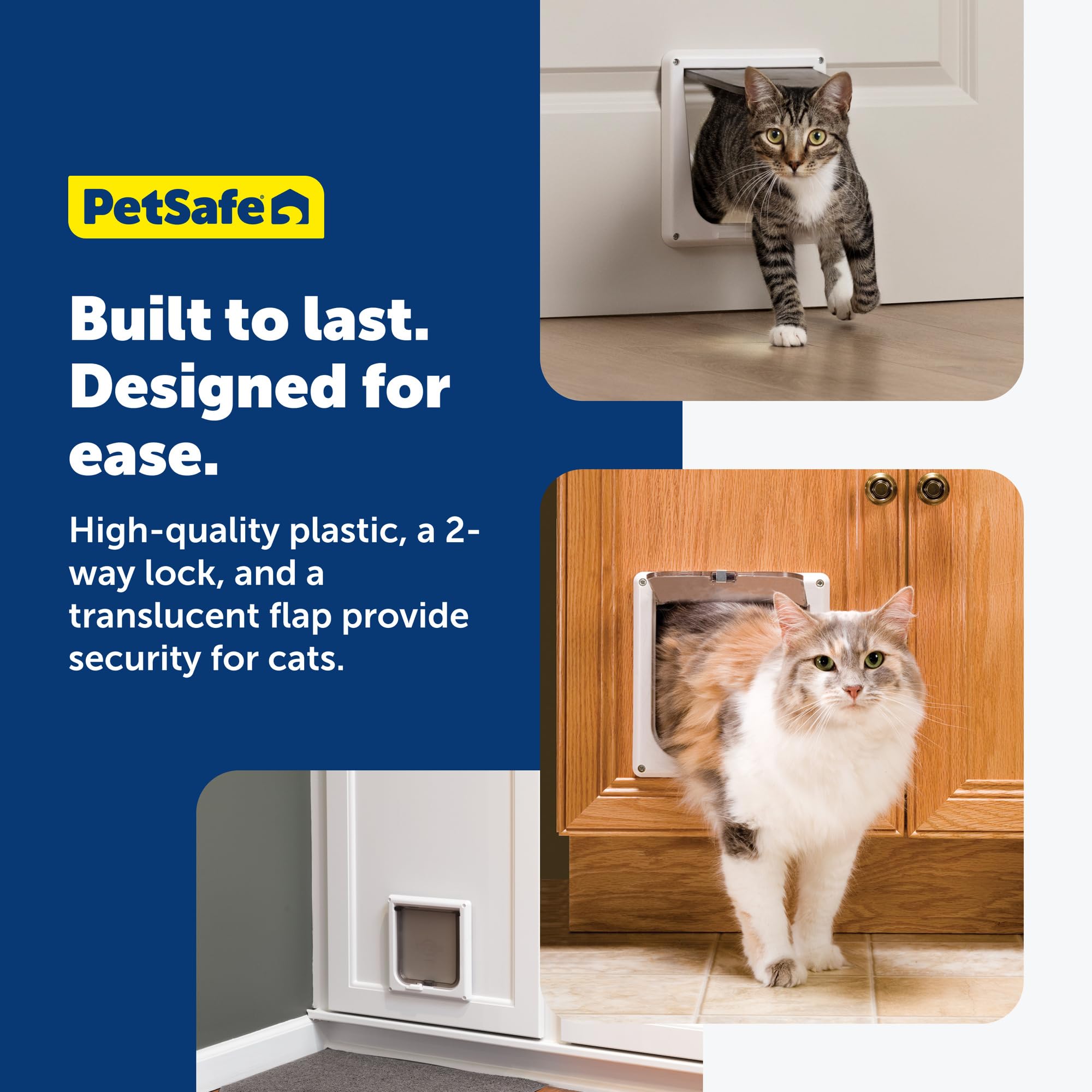 PetSafe chatière installée dans une porte intérieure démontrant ajustement