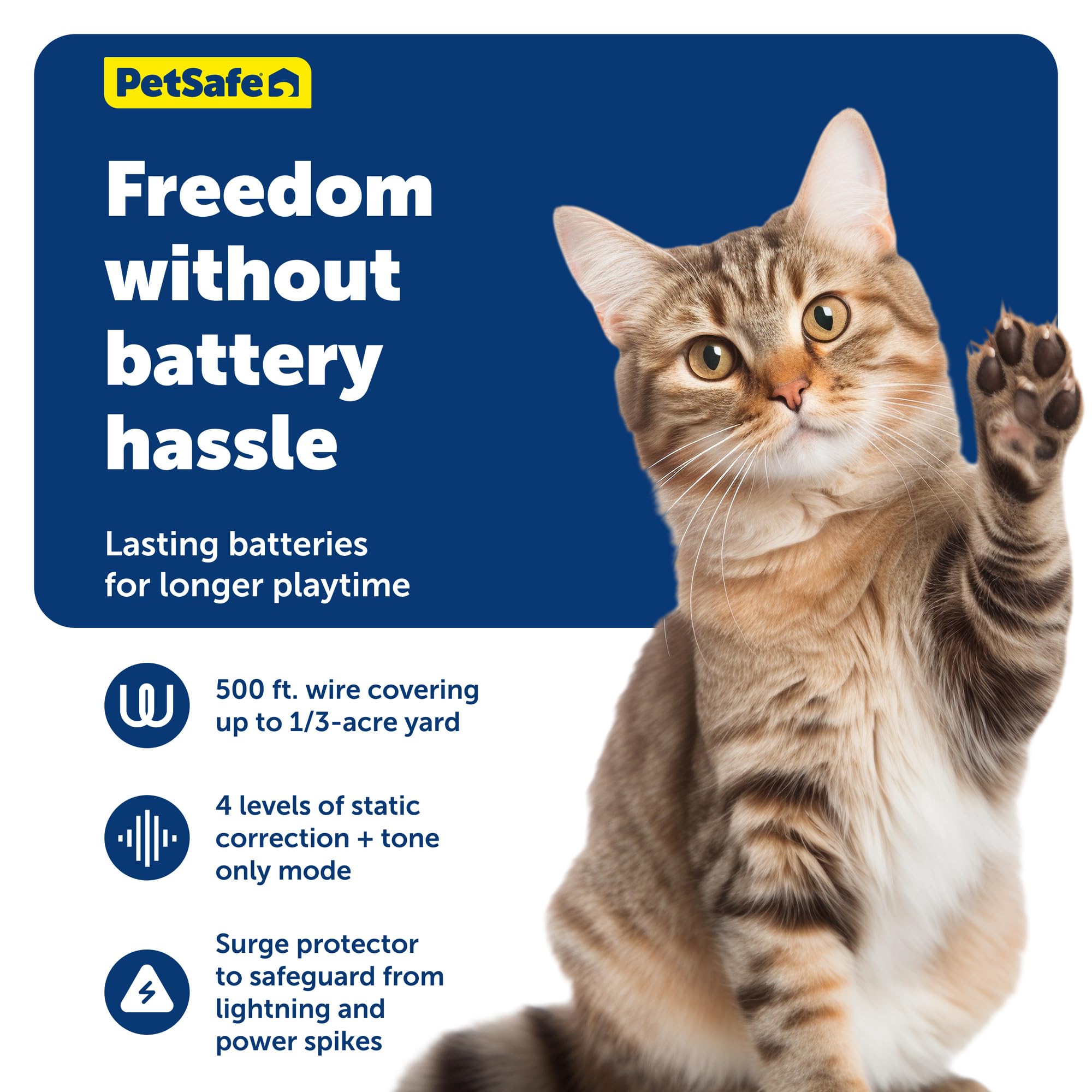 Chien portant collier PetSafe dans le jardin, liberté encadrée et surveillance automatique