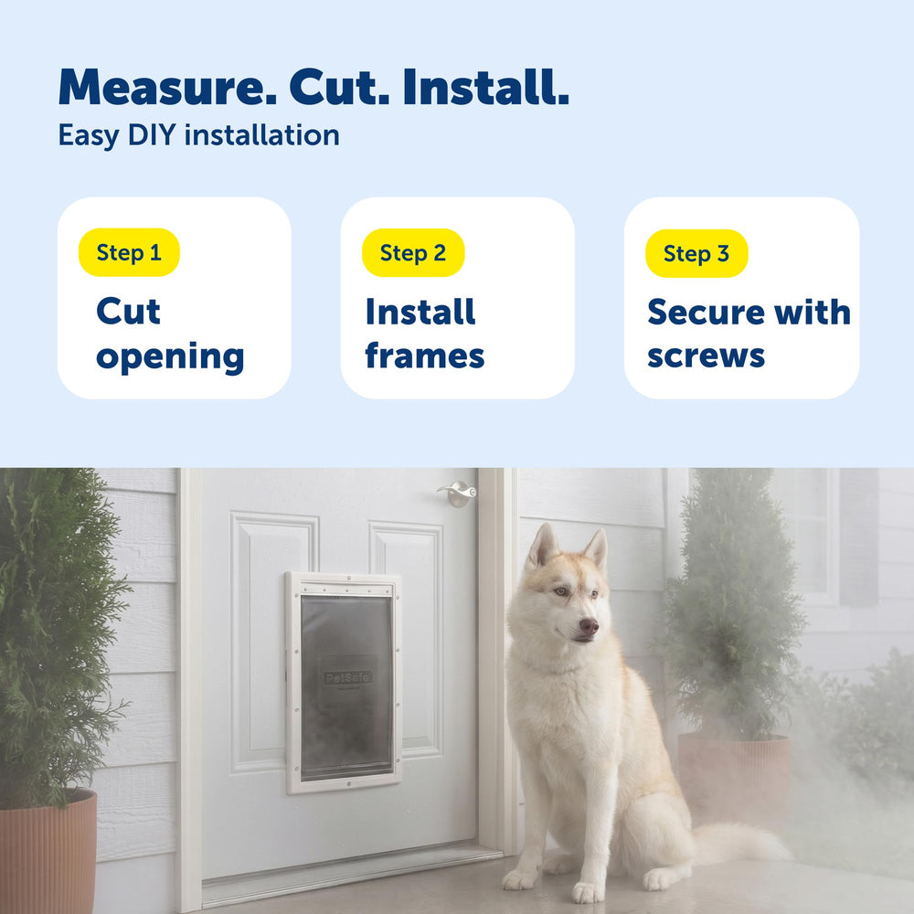 PetSafe comparaison d'échelle avec grand chien montrant dimension adaptée