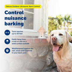 PetSafe gros plan du haut‑parleur illustrant l’émission ultrasonique efficace
