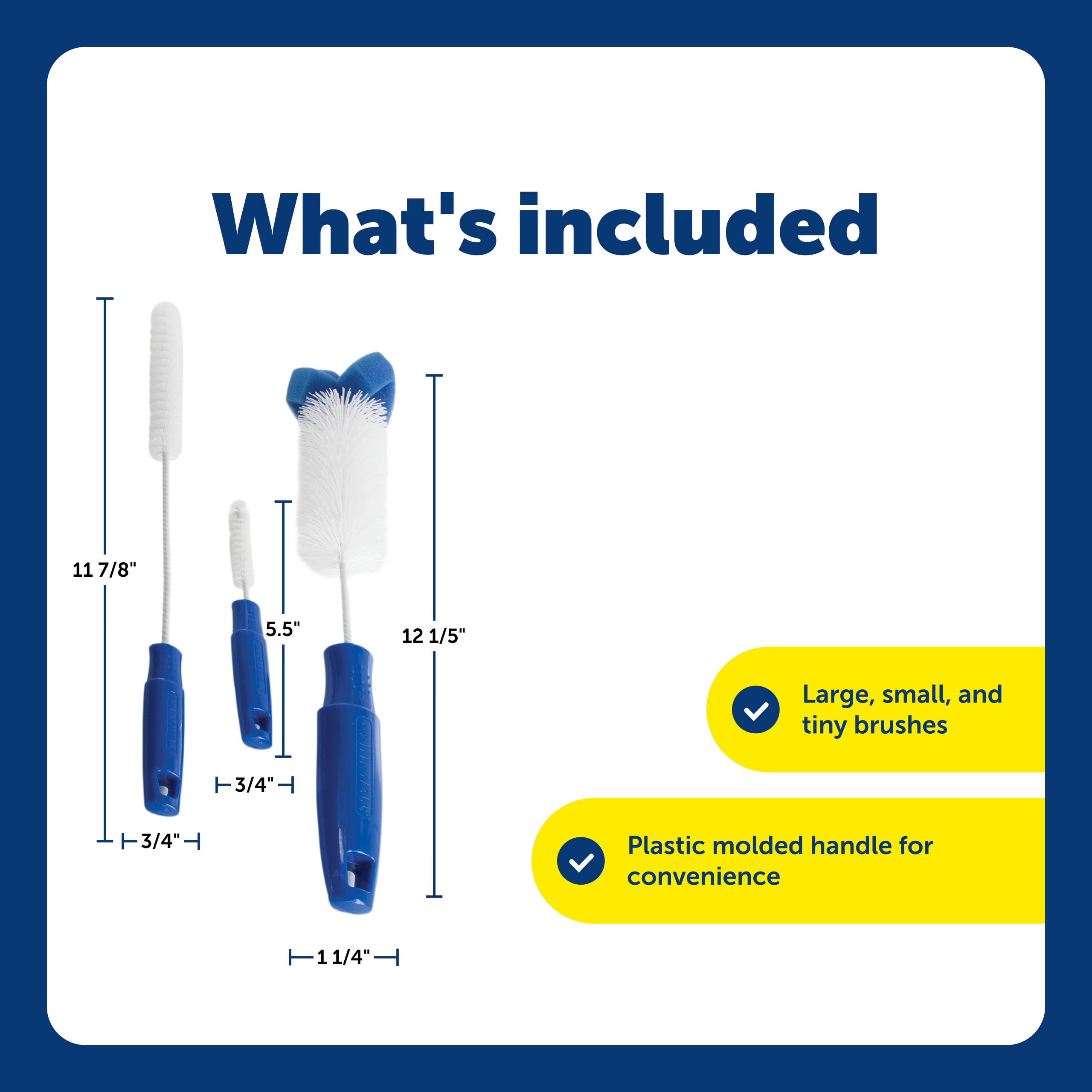 PetSafe brosse moyenne tige gainée anti-rouille pour canaux étroits