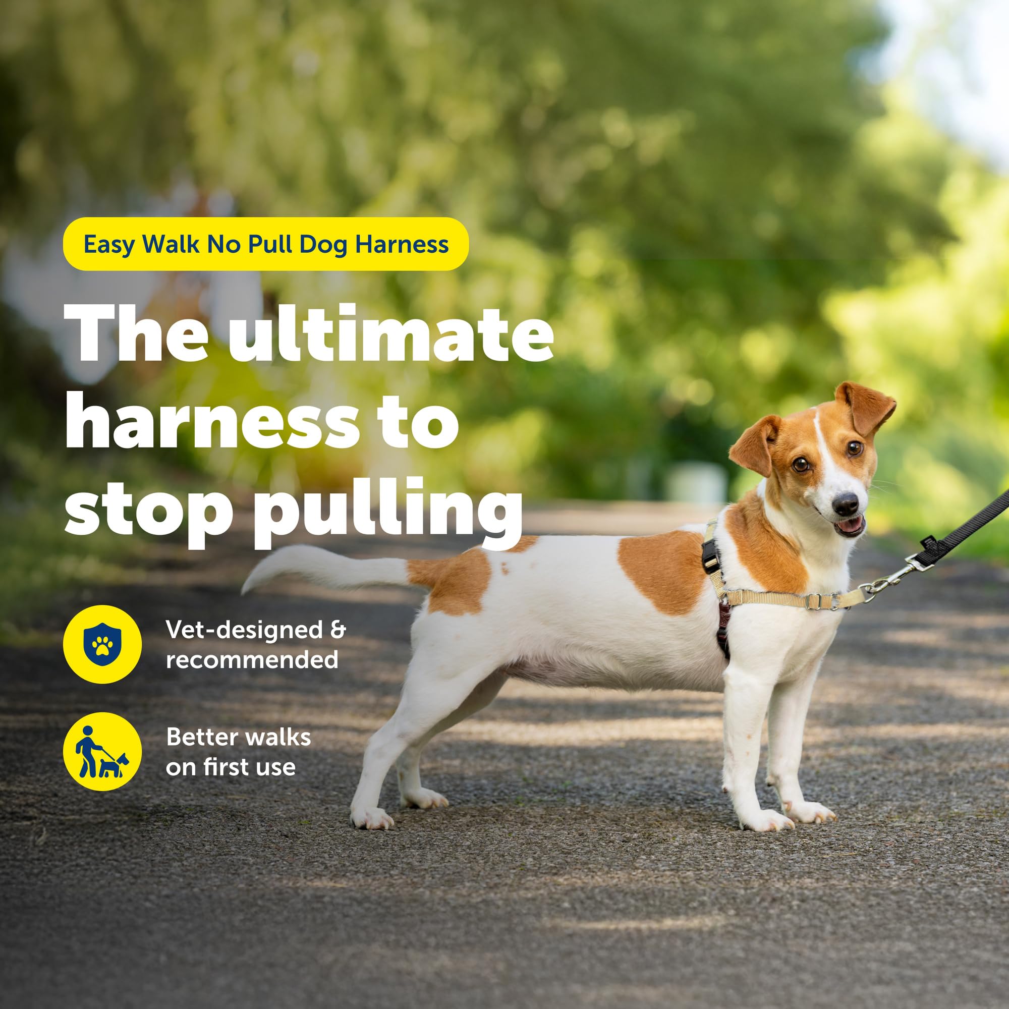 PetSafe profil du harnais Easy Walk illustrant l’ajustement latéral et confort