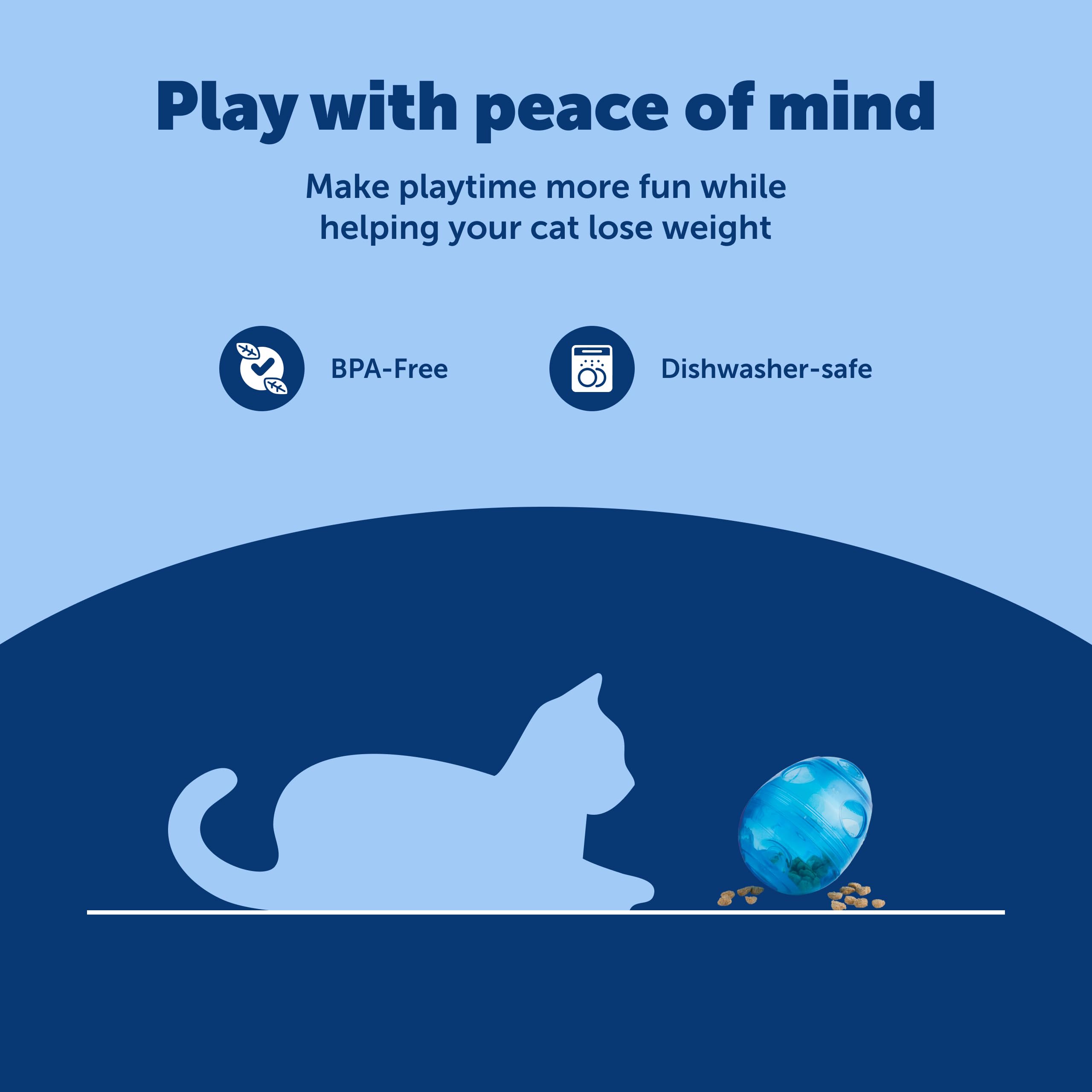 PetSafe chat en train de pousser l'egg-cersizer pour obtenir des friandises actif