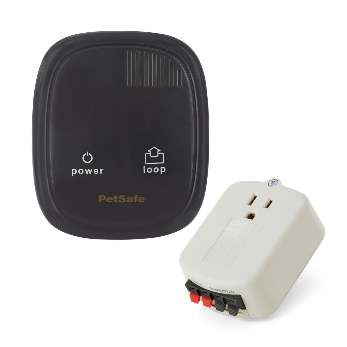 PetSafe émetteur RFA-435 face avant montrant les bornes, assure fiabilité du périmètre