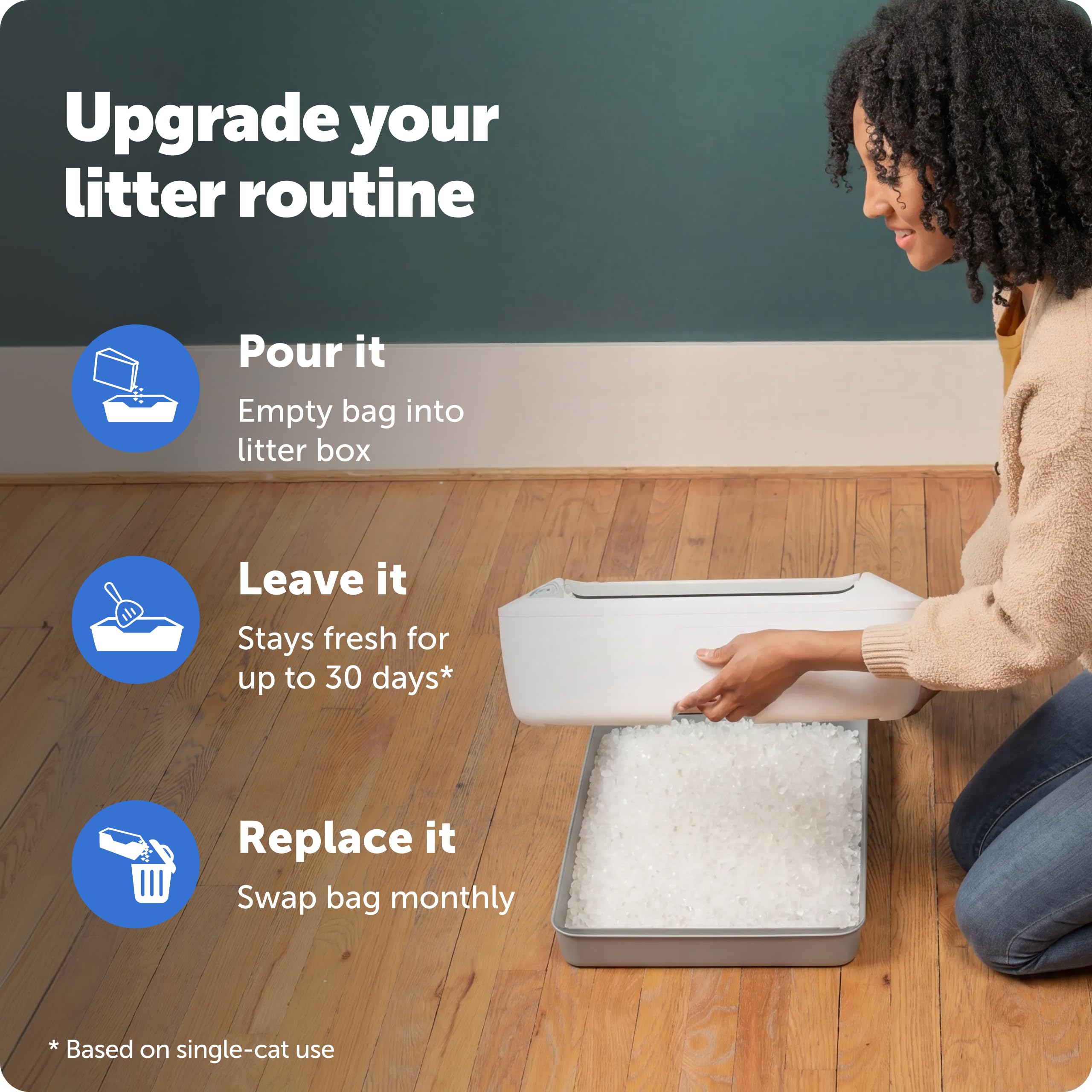 PetSafe chat utilisant la litière mettant en avant confort et propreté