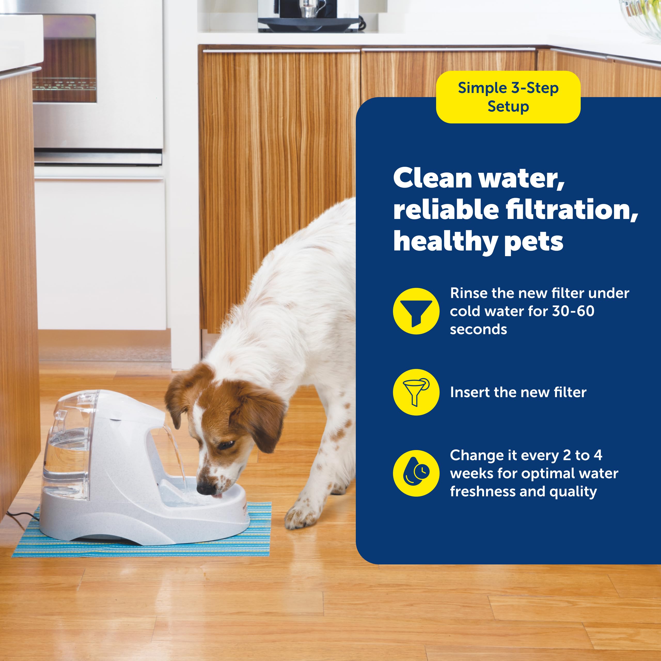 PetSafe comparaison de taille du filtre pour évaluer installation facile