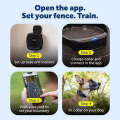 PetSafe application affichant carte et configuration simple