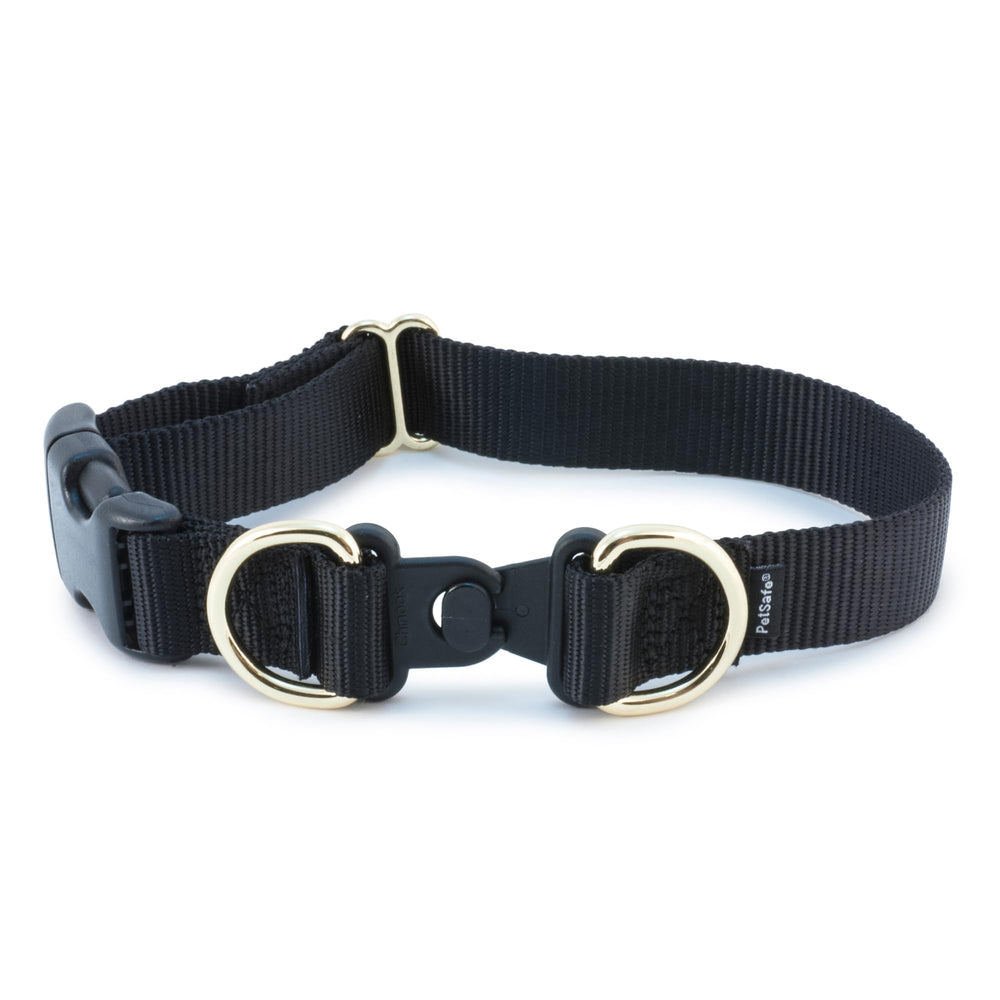 PetSafe collier face avant montrant design noir et confort