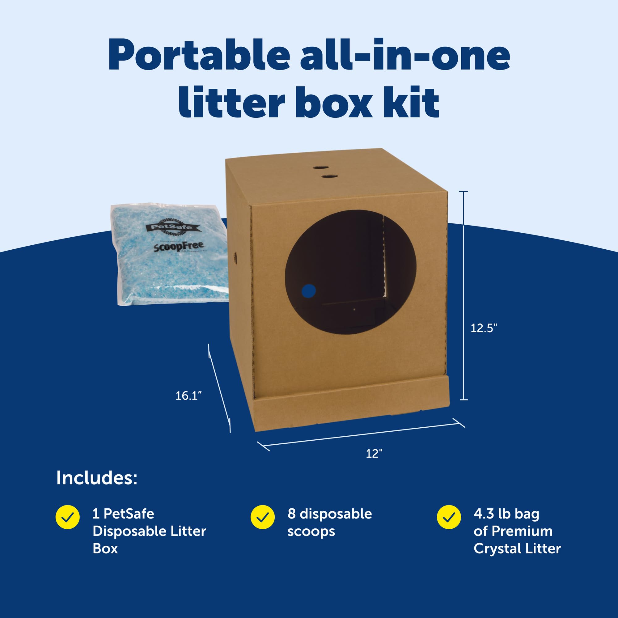 PetSafe tas de litière cristalline absorbante pour contrôle des odeurs