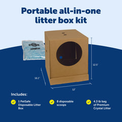 PetSafe tas de litière cristalline absorbante pour contrôle des odeurs