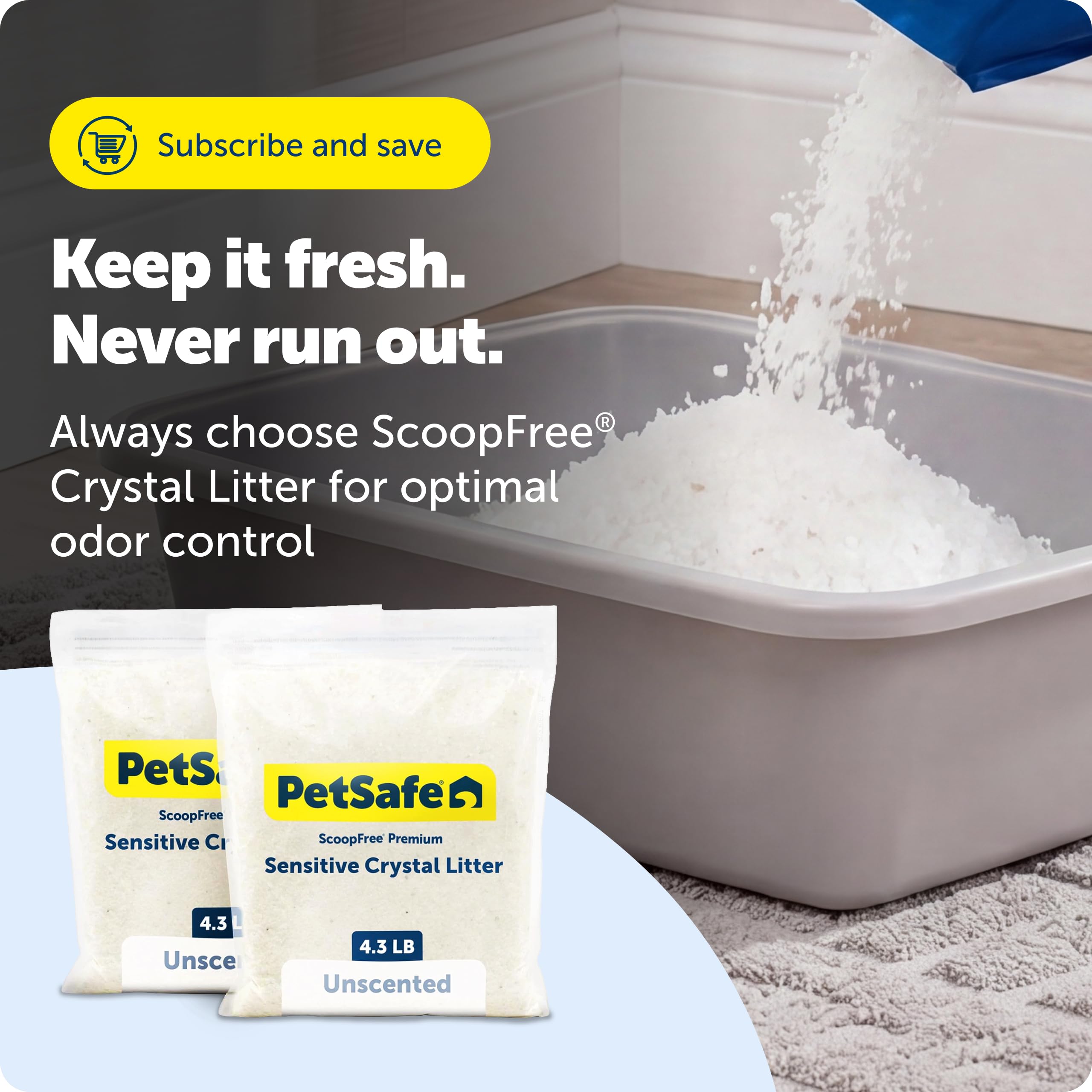 PetSafe litière et sol propre démontrant réduction des traces