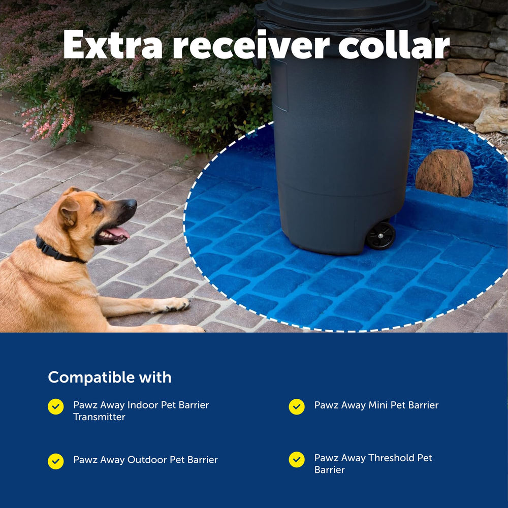 PetSafe collier à côté d'une règle montrant ajustement tour de cou