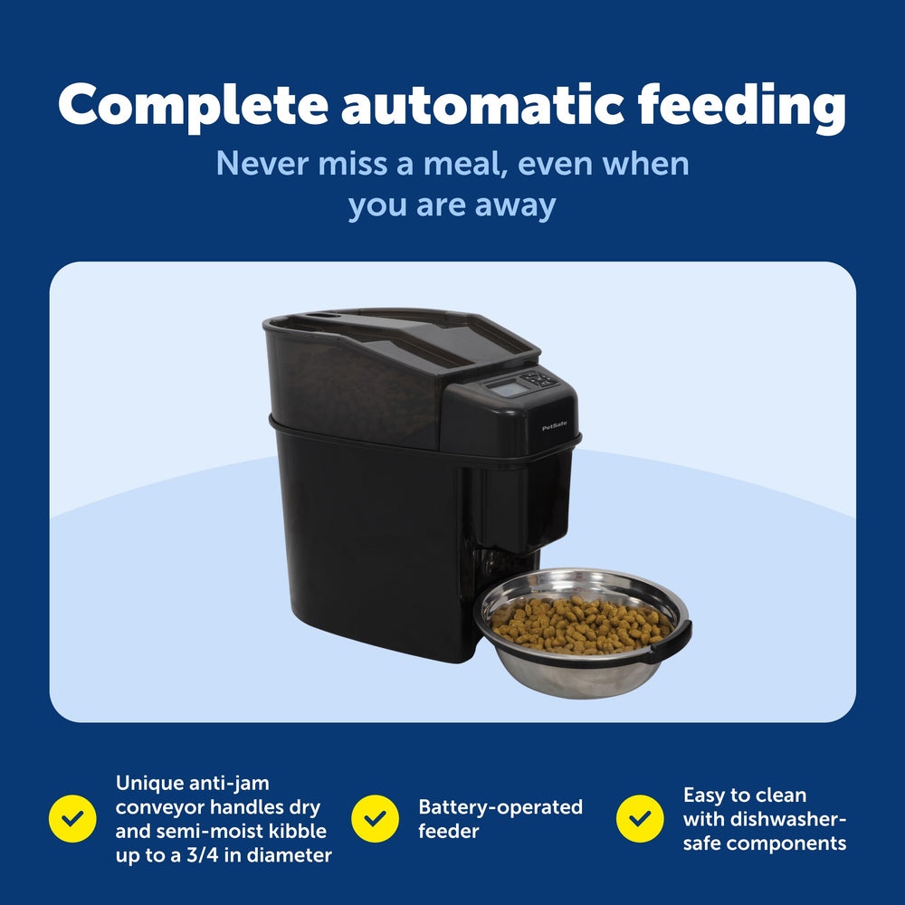 PetSafe piles et prise montrant options d'alimentation pour autonomie fiable