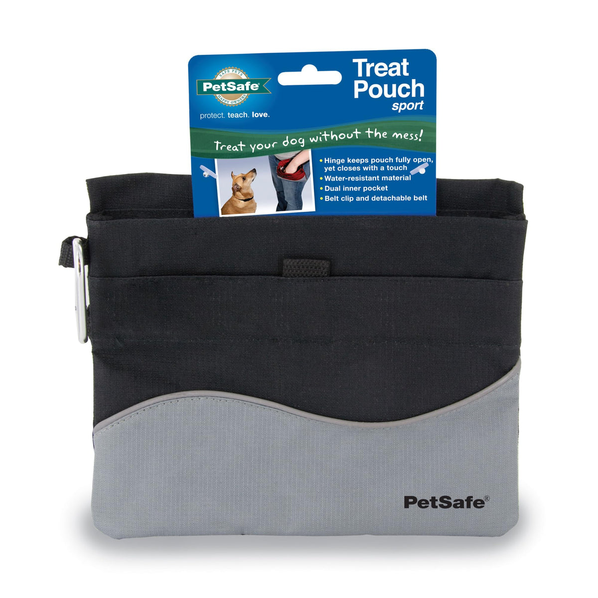 PetSafe pochette devant montrant fermeture pratique et accès rapide
