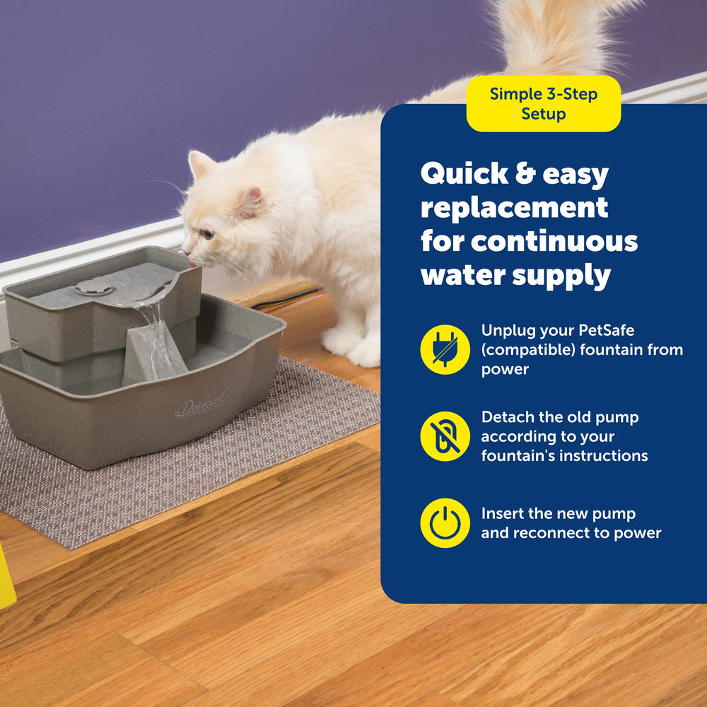 PetSafe pompe détail des connecteurs garantissant branchement sûr
