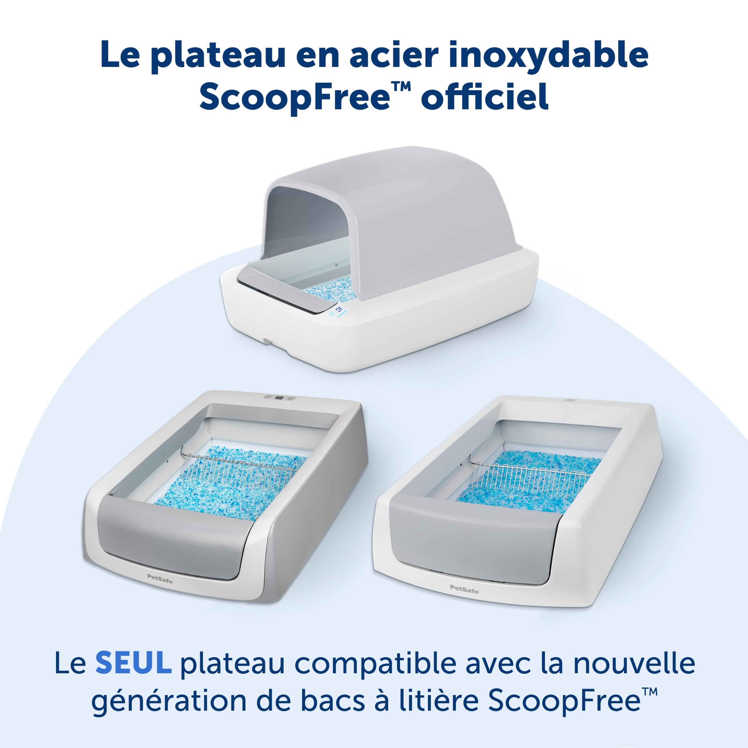 PetSafe gros plan acier inoxydable 304 montrant surface résistante aux taches