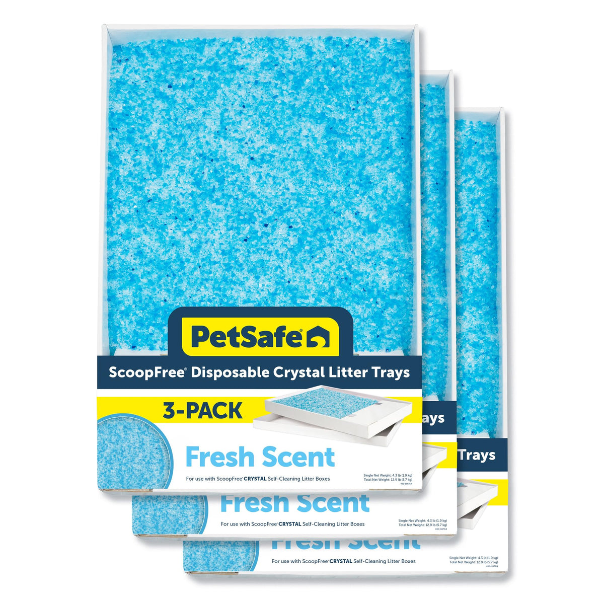 PetSafe face de l'emballage montrant pack de 3 et praticité