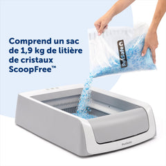 PetSafe sachet de 4,3 lb de cristaux Blue montrant contrôle avancé des odeurs