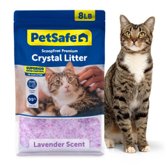 PetSafe sac 8 lb face avant montrant emballage et informations produit, facilite choix