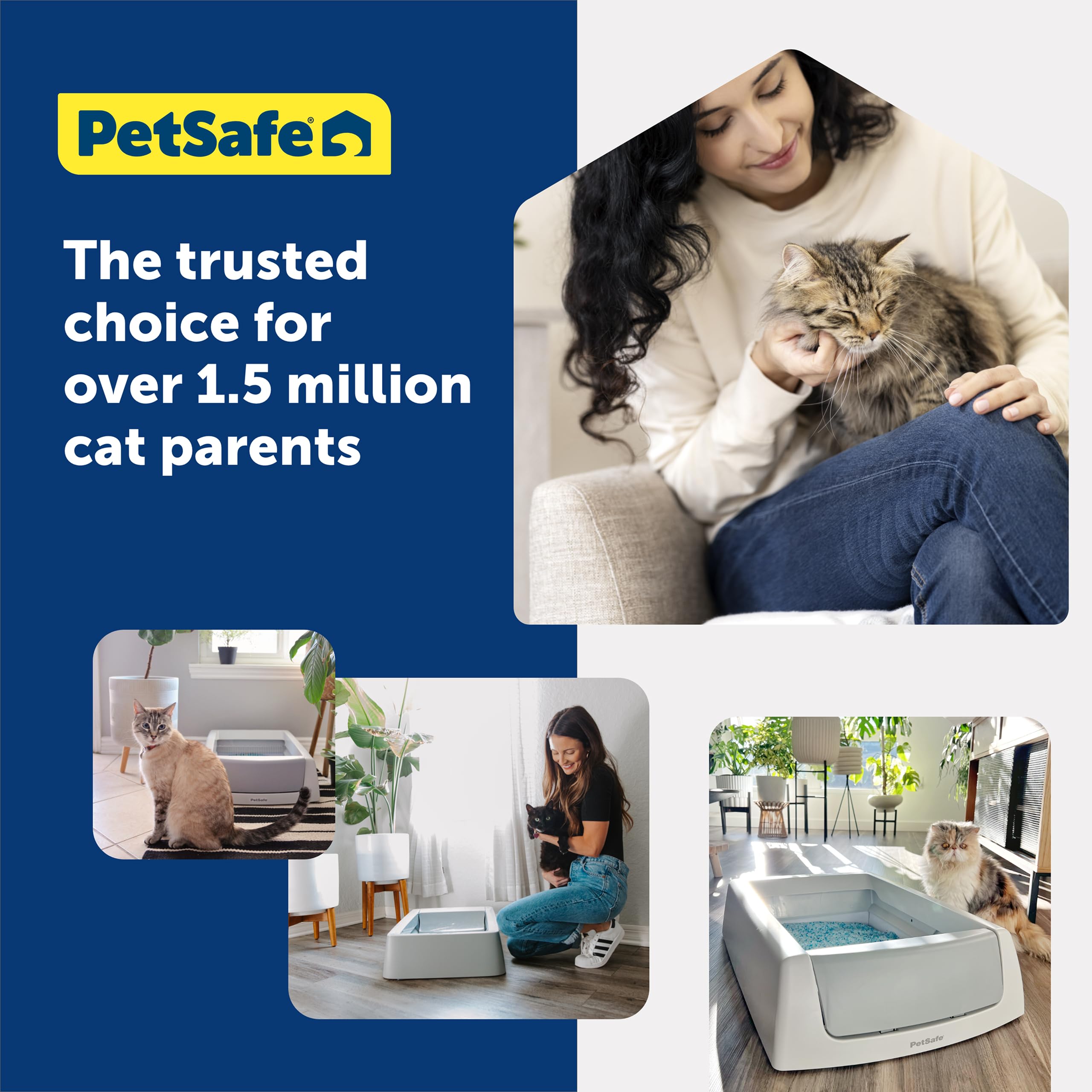 PetSafe scène maison avec litière en service pour un intérieur propre
