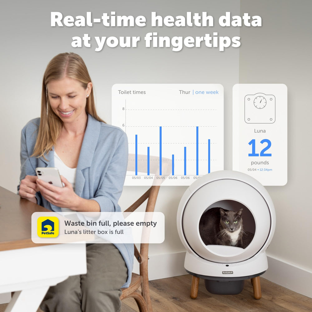 PetSafe SmartSpin chat utilisant la litière pour confort et sécurité