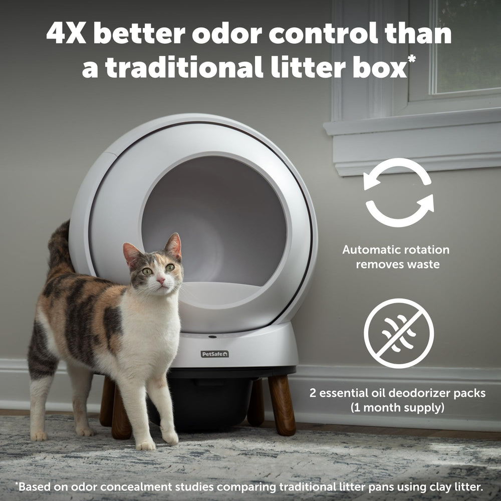 PetSafe SmartSpin tiroir scellé contenant déchets et réduit odeurs