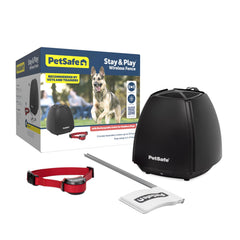 PetSafe émetteur face avant montrant commandes faciles et installation rapide