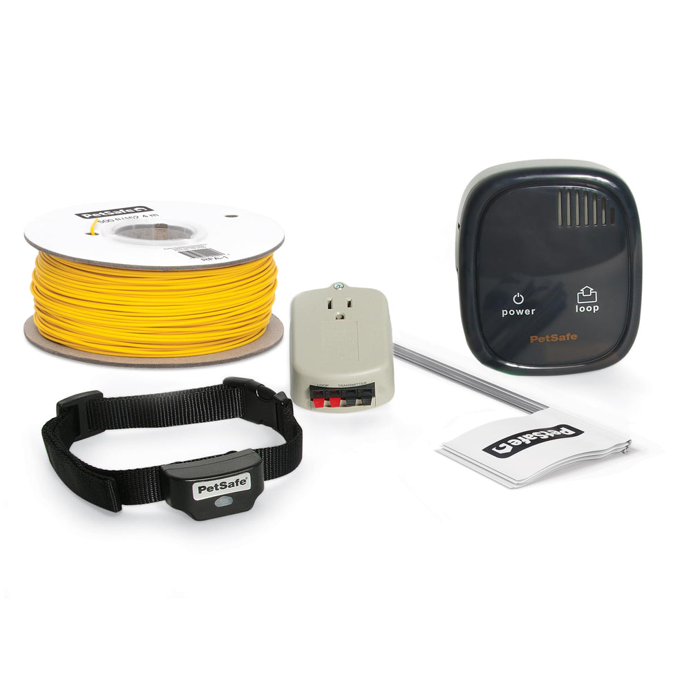 PetSafe transmetteur face avant montrant boîtier et emplacement de montage, sécurité accrue