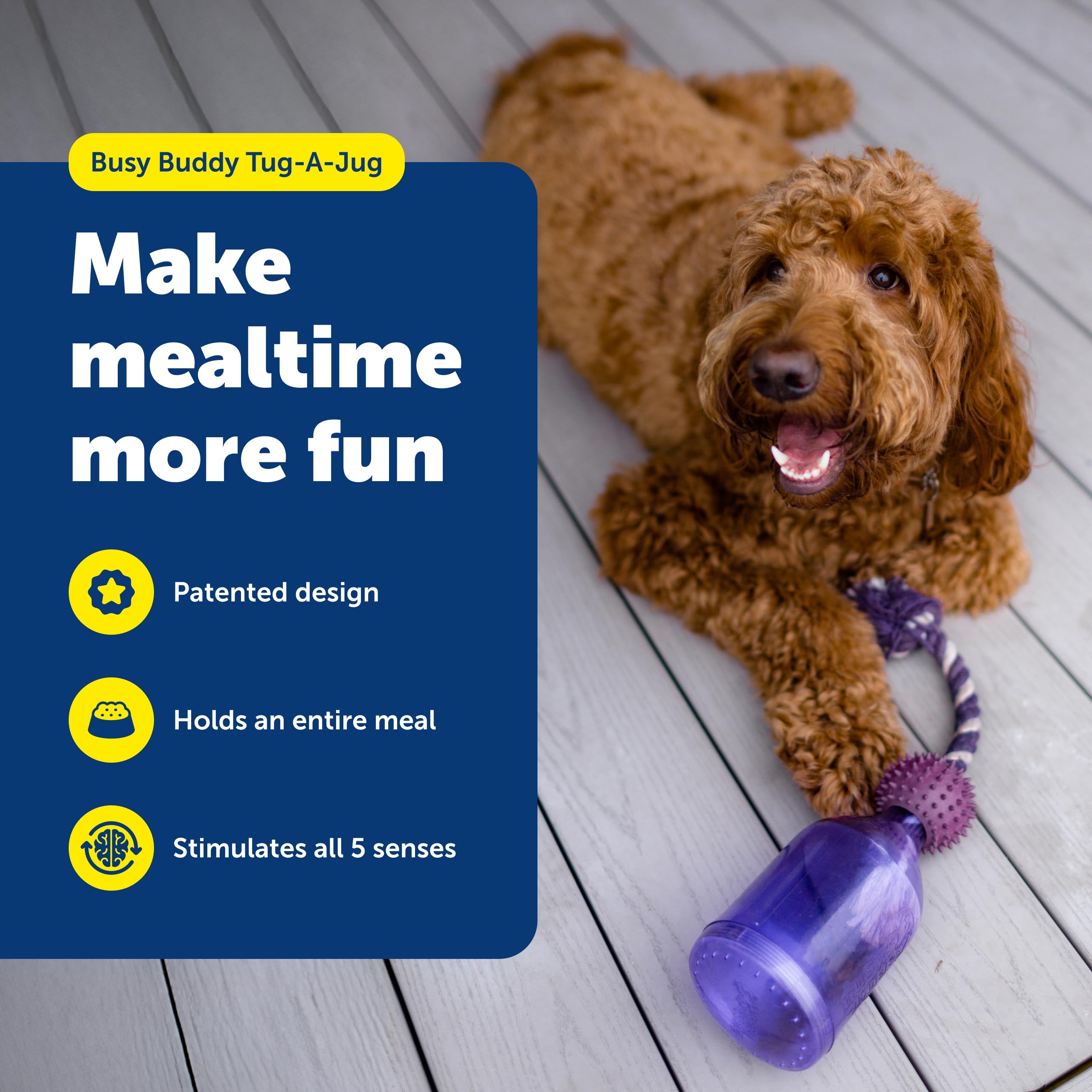 PetSafe Tug-A-Jug gros plan des ergots ajustables pour contrôler les friandises