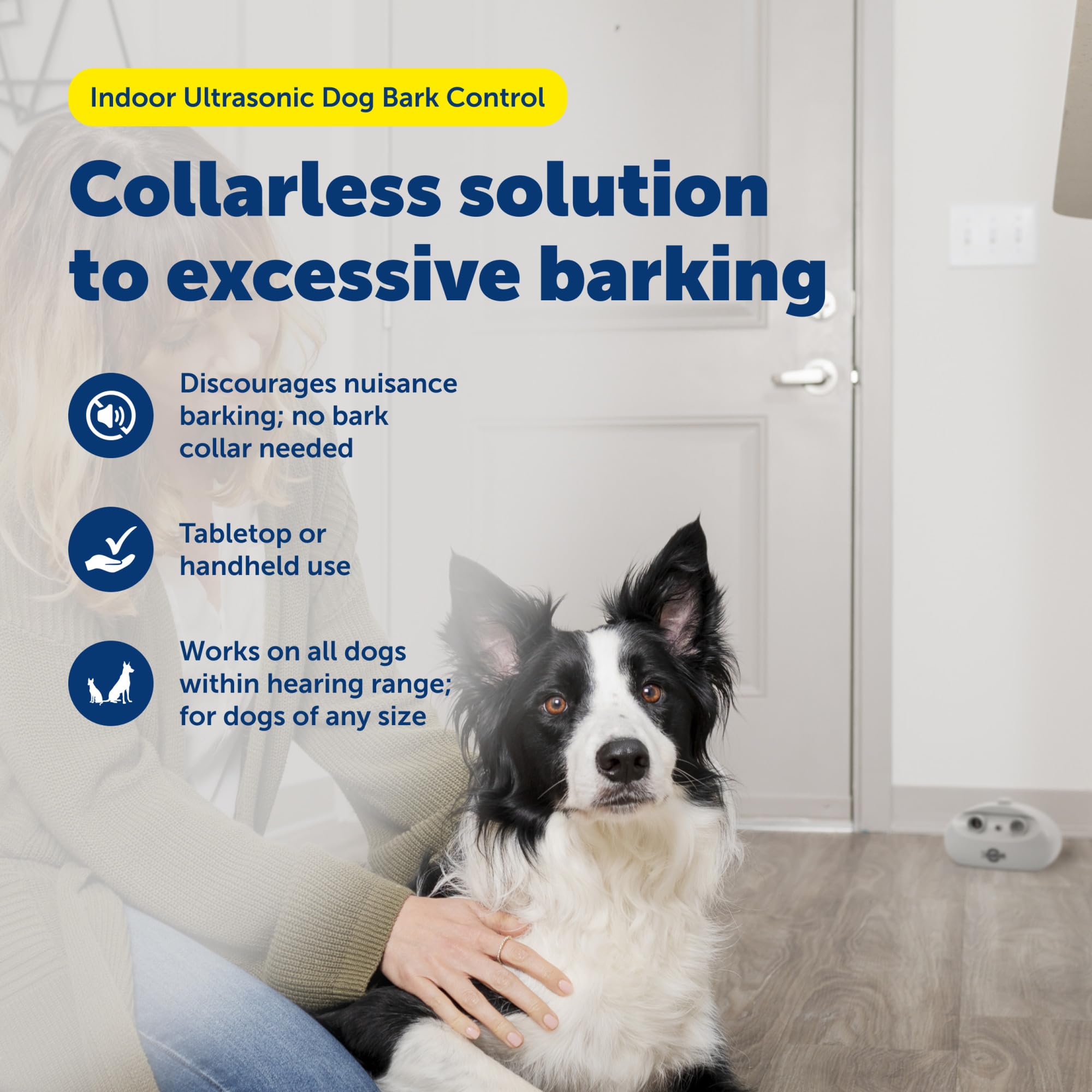 PetSafe gros plan microphone et bouton pour détection précise des aboiements