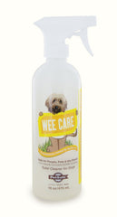 PetSafe Wee Care face du flacon montrant l’étiquette et avantages écologiques