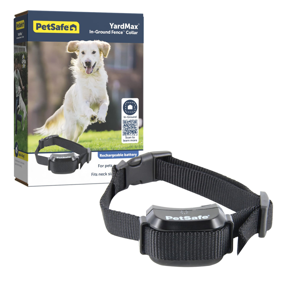 Collier PetSafe YardMax face avant montrant design robuste pour sécurité extérieure