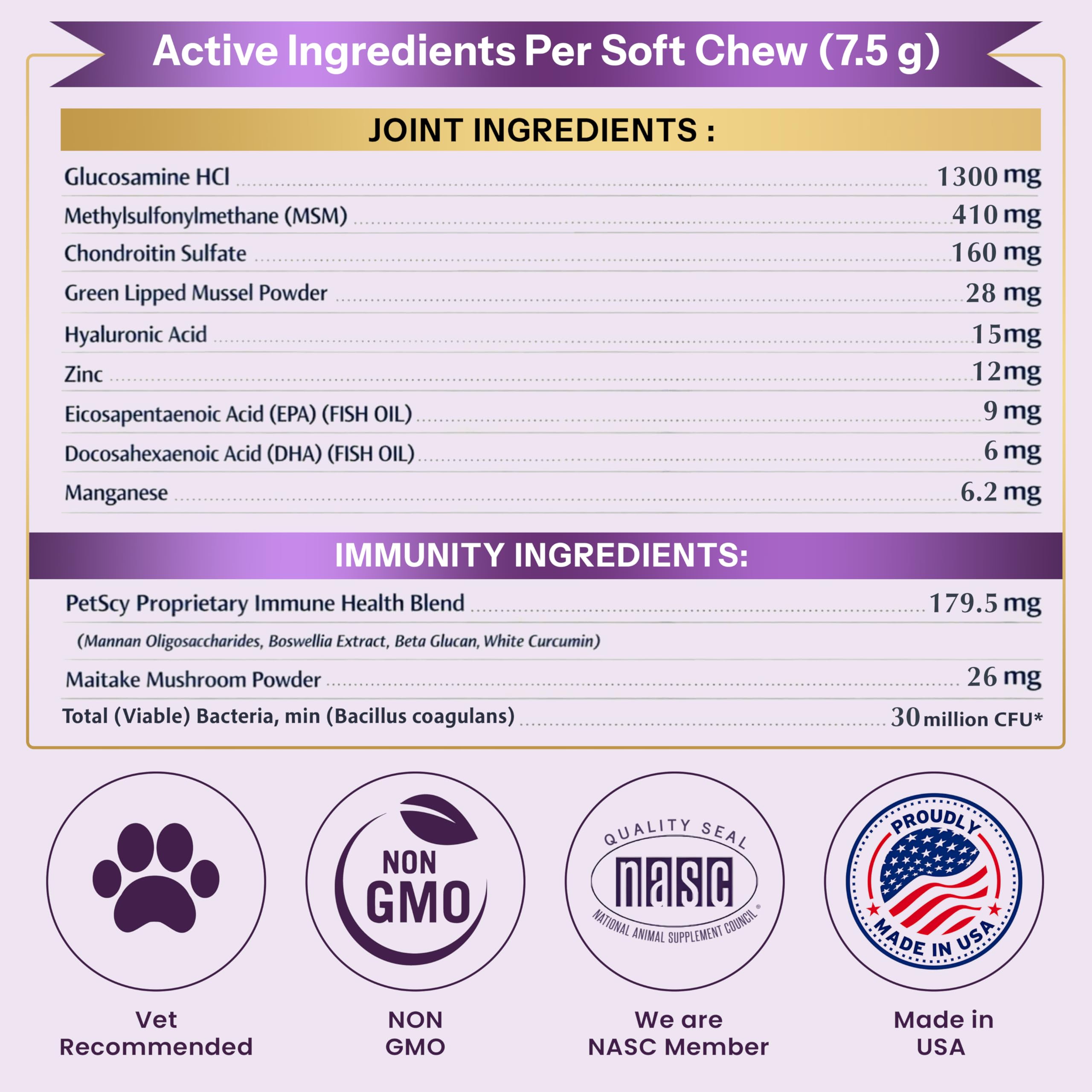 Petscy grand chien acceptant la friandise, favorise mobilité et confort