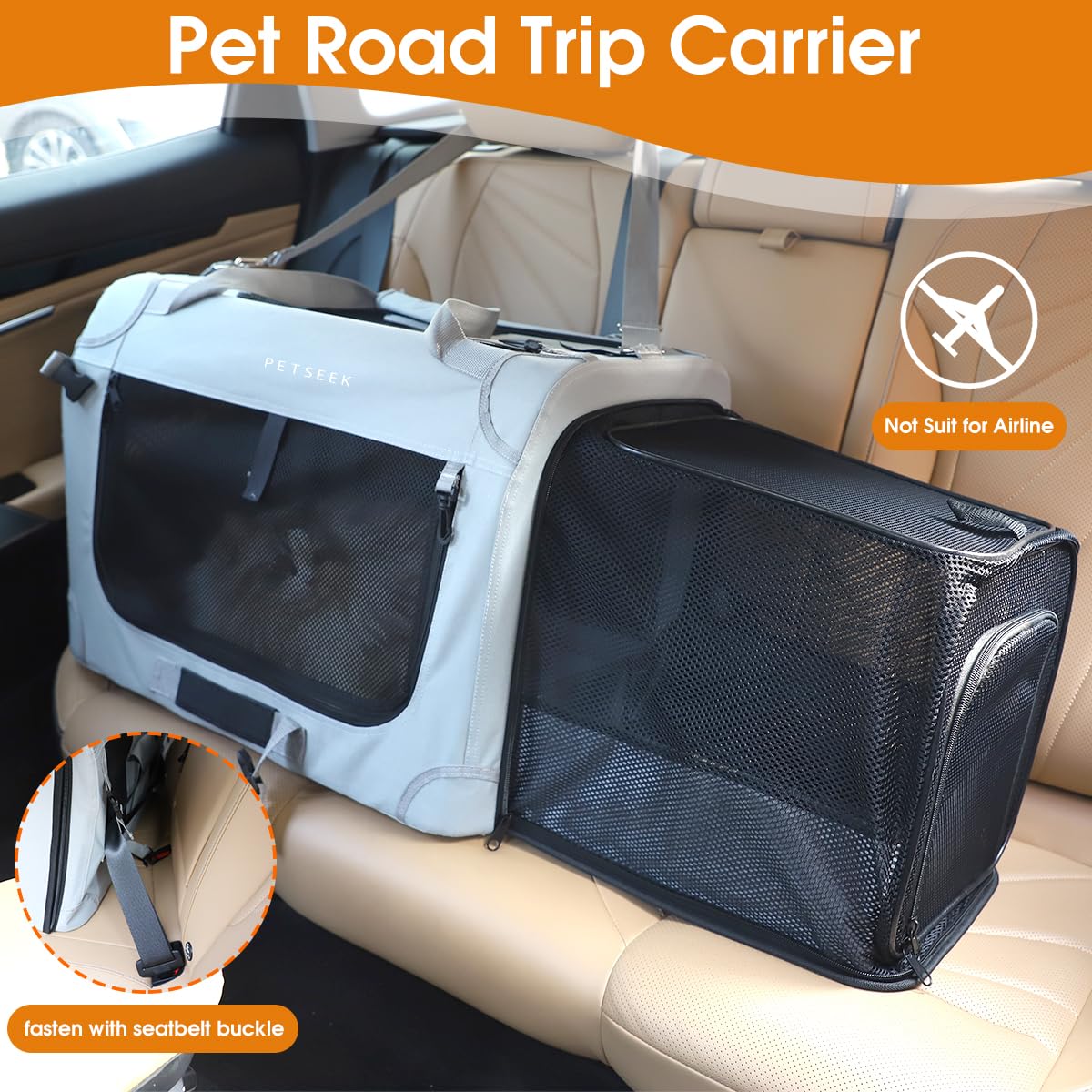 Petseek bac à litière et gamelle pliés pour voyages pratiques