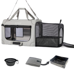 Petseek transporteur face avant montrant ventilation et fermeture sécurisée